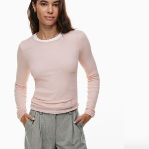 Aritzia Sunday Best Baby Pink Downtown Sweater